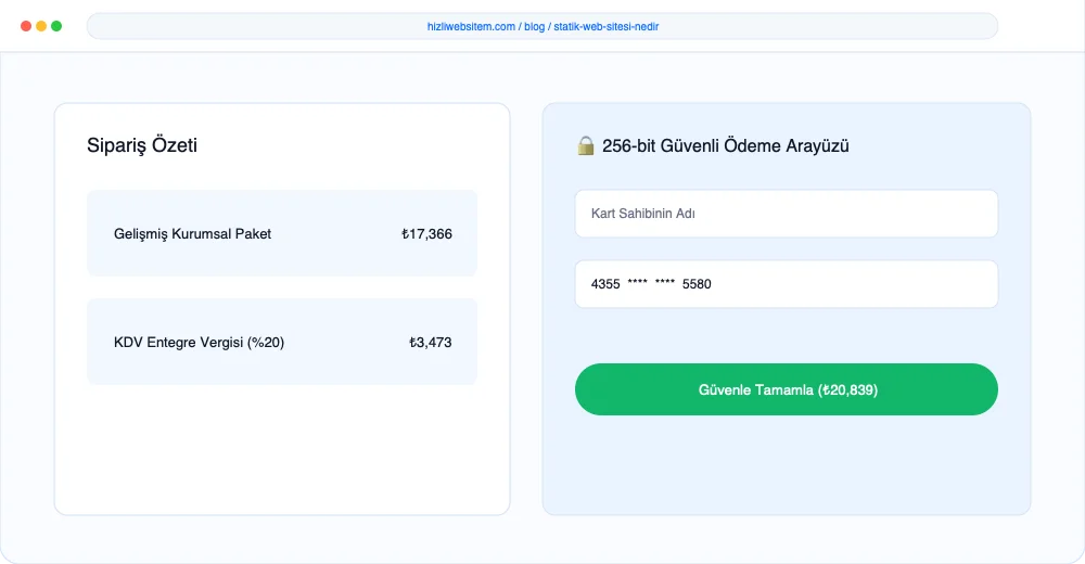 Statik Web Sitesi Nedir? - Görsel 1: Kapak & Lighthouse Hız Mockup