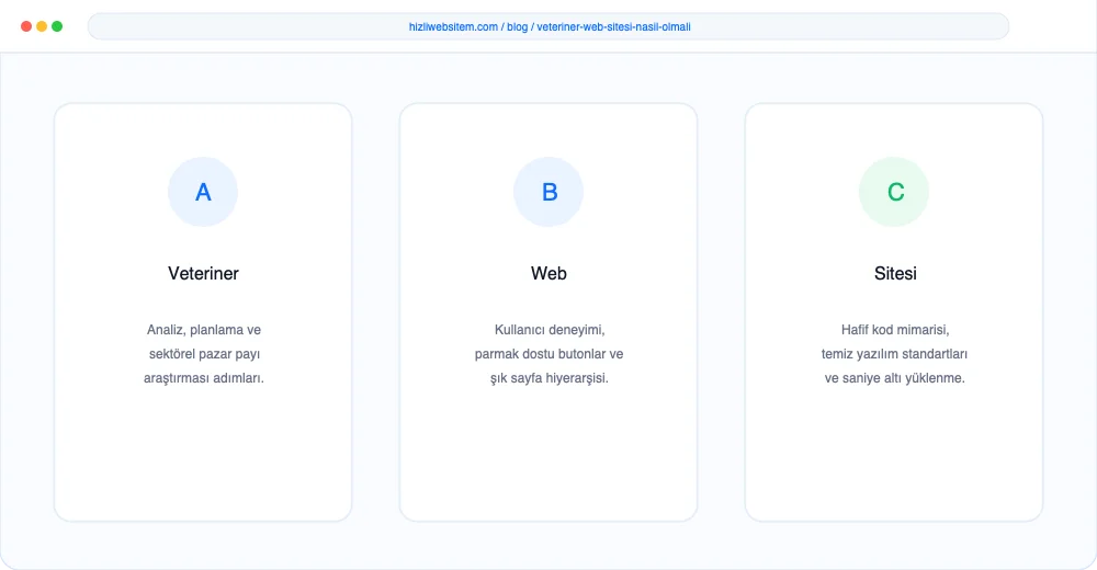 Veteriner Web Sitesi Nasıl Olmalı? - Görsel 3: Büyüme Yol Haritası Şeması