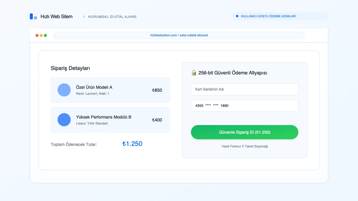 E-Ticaret sepet ve ödeme adımları UX tasarımı