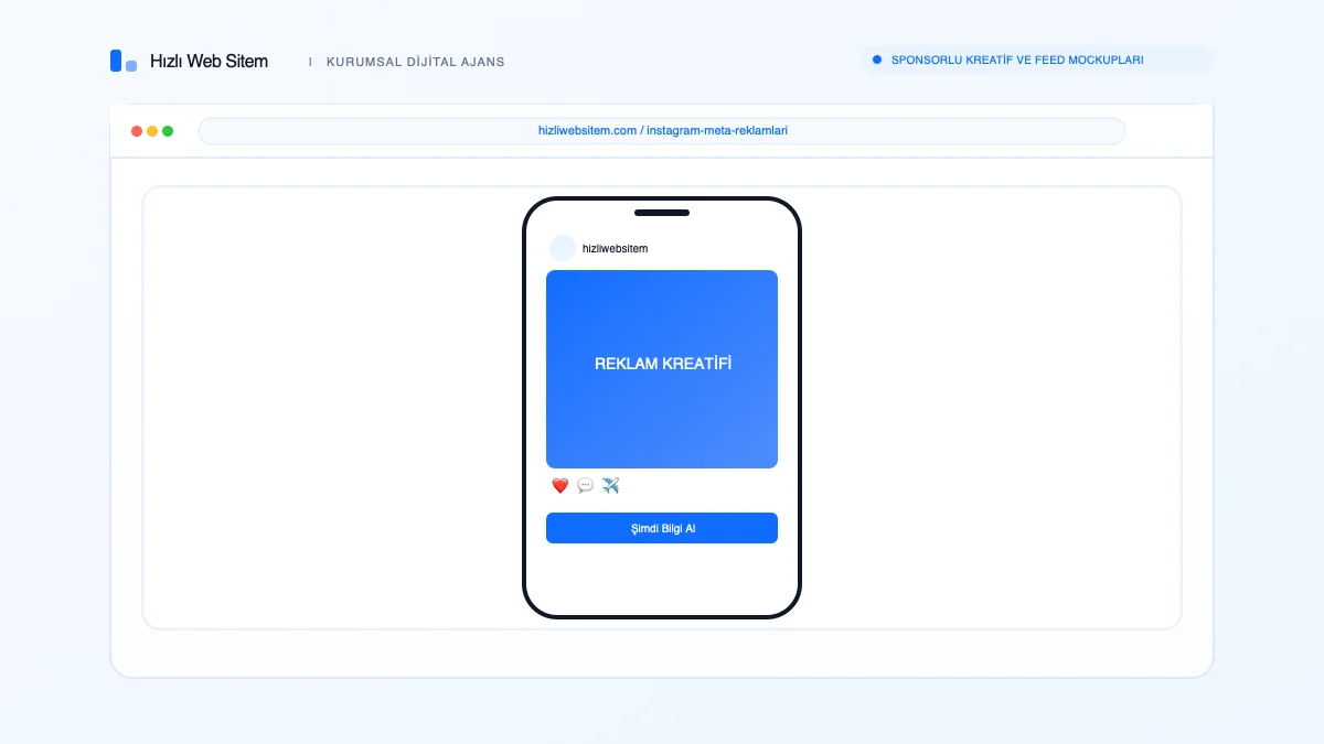 Instagram sponsorlu reklam kreatif tasarımı